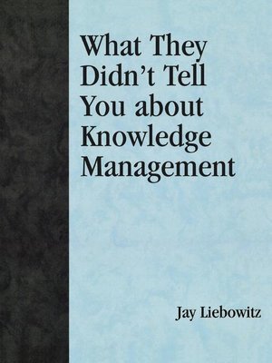 cover image of What They Didn't Tell You About Knowledge Management